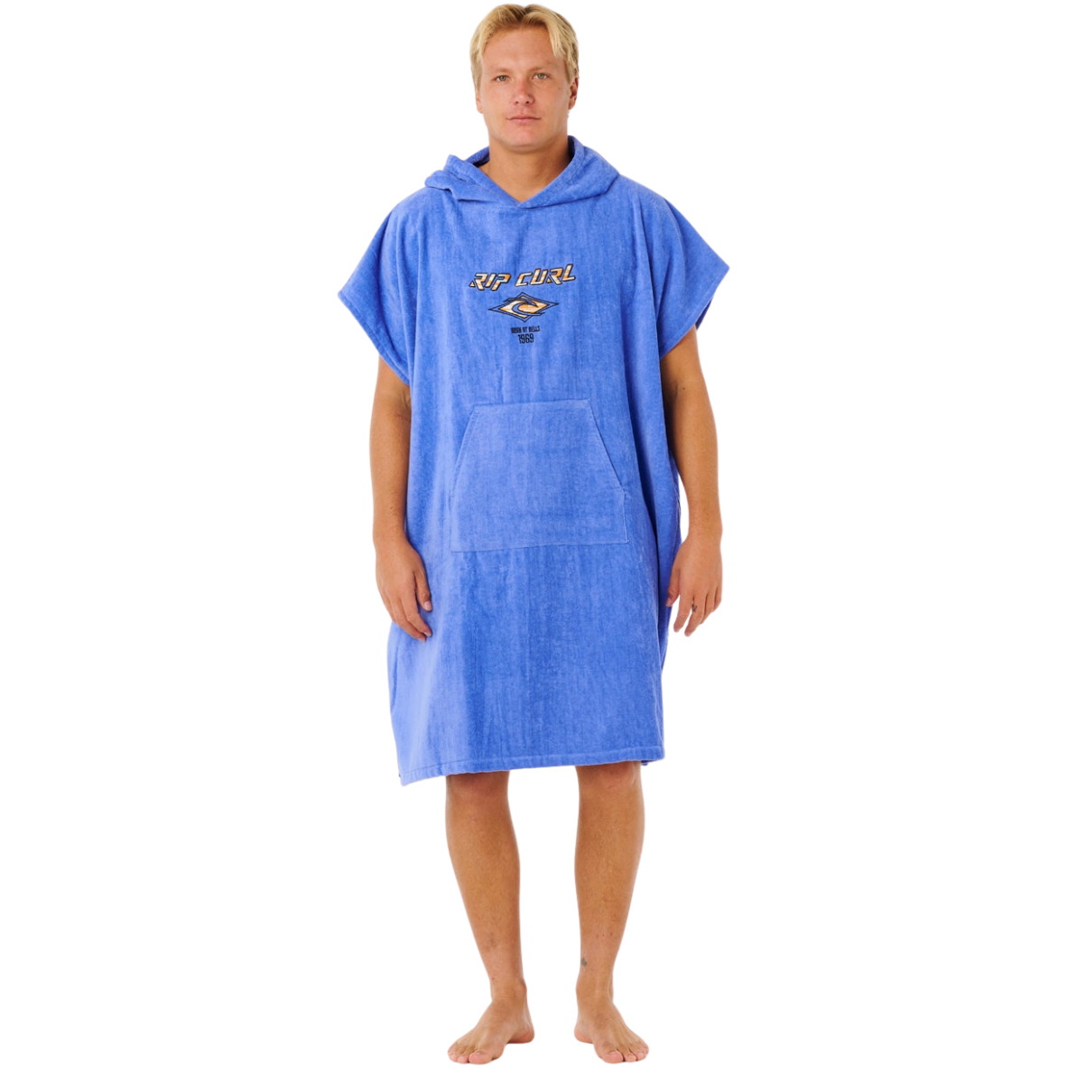 2026 Rip Curl Männer Logo Kapuzen Poncho -Handtuch 00GMTO - Blue Haze
